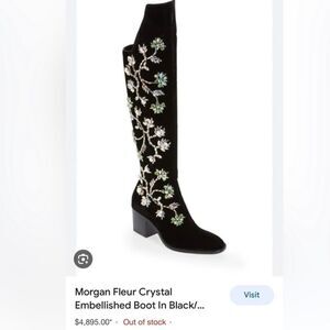 Unisex Christian Louboutin Morgan Fluer crystal boots